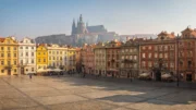 Altstadt von Krakau mit Marienkirche und Wawel im Hintergrund